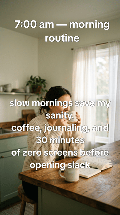 A day in my life as a remote worker, 7am to 9pm — slide 2