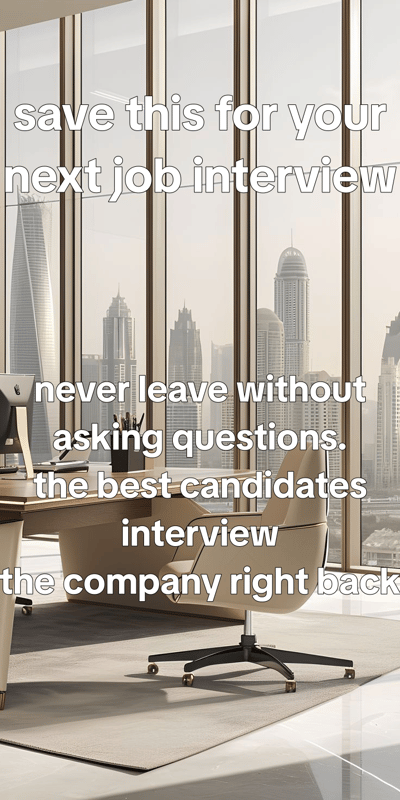 Questions to ask in every interview - clean meeting-room stills, two chairs, glass wall, notepad and pen, neutral greys, — slide 7