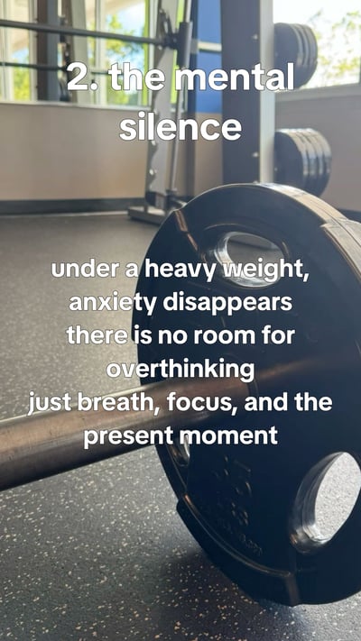What 100 days of strength training actually changed - the same corner of a home gym across seasons, worn shoes, loaded b — slide 3